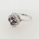Pre Owned 18ct White Gold Sapphire and Diamond Cluster Ring ZA958